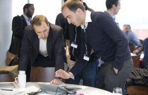 Steve briefs the Minister