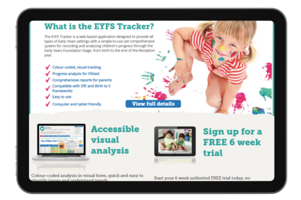 EYFSTrackeriPadHomepage